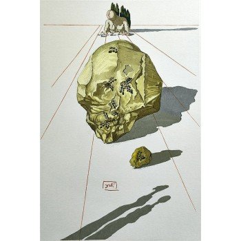 Salvador Dalí - Xilografía a color La Divina Comedia, Infierno canto 23: El castigo de...