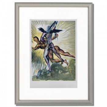 Salvador Dalí - Xilografía a color La Divina Comedia: Les Anges gardiens de la vallée